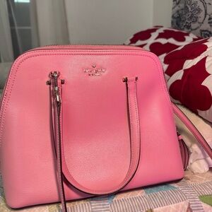 Kate Spade New York Pink Dome Satchel + Crossbody Strap